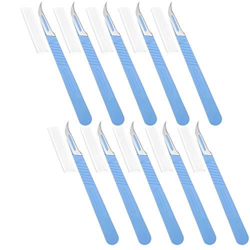 Mudder 10 Pcs Seam Rippers for Sewing Razor Stitch Thread Cutter with Protective Case Bulk Blue Stitch Remover Tool for Sewing Crafting Embroidery Picking Threads Opening Buttonholes Replacing Buttons