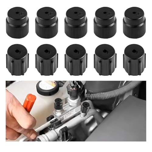 YTFRL 10 PCS Air Conditioning Valve Cap 054 Low Side 066 High Side Pressure AC System Port Caps AC Repair Refrigerant Charging Port Sealing Cover for Vehicle Maintenance