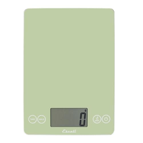 Escali Arti Glass Food Scale Digital Countertop Kitchen Baking and Cooking Scale with Large Display 15Pound Capacity 9 x 65 x 75 Classic Green