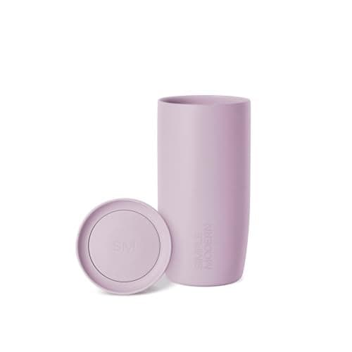 Simple Modern Travel Coffee Mug Tumbler with 360° Lid | Ceramic-Lined Insulated Stainless Steel Cold Brew Iced Coffee Cup | Gifts for Women Men Her Him | Voyager Signature | 16oz | Lavender Mist