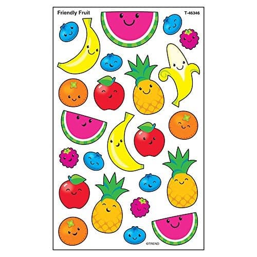 Trend Friendly Fruit Large superShapes Stickers, Classroom Incentives, 192 Count