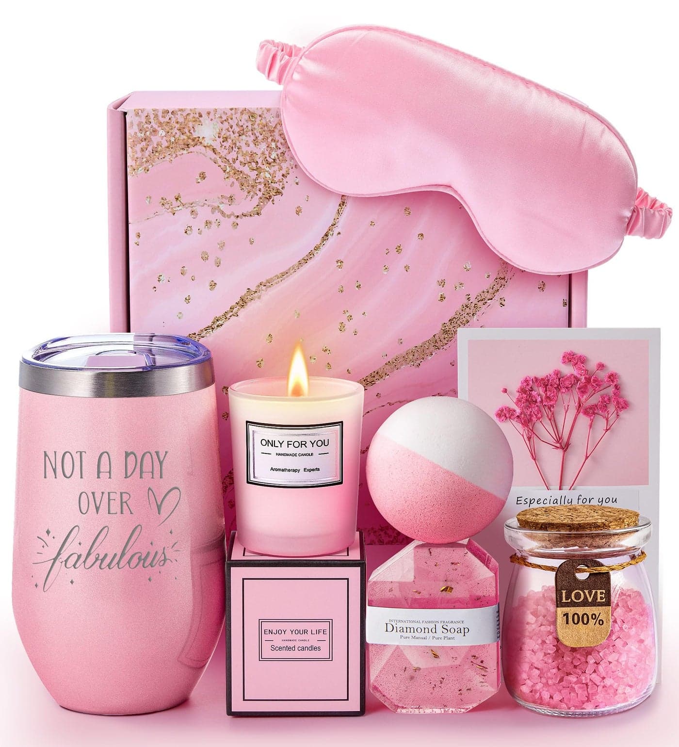 Birthday Gifts for Women Unique Spa Gift Basket Set for Mothers Day Valentines Day Christmas Gifts for Women Mom Friends Female Sister Her Girlfriend Wife Teacher Nurse