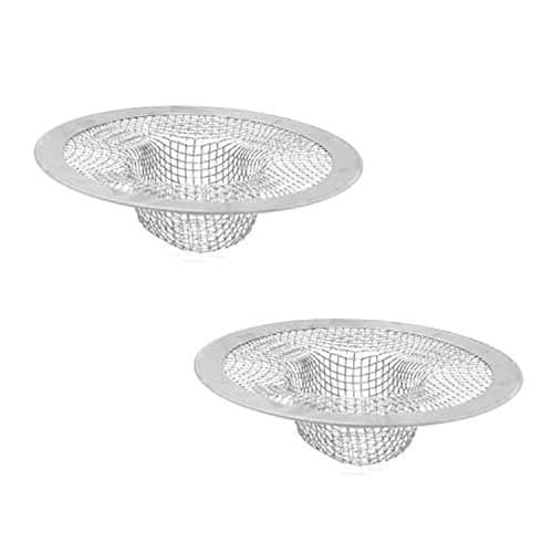 Shower Hair Drain Catcher, Stainless Steel Hair Catcher for Sink Bathroom Tub Drain Hair Catcher by Lechay (2pc)