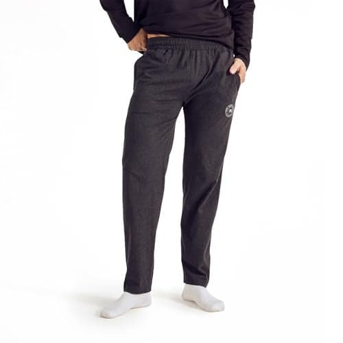 Pepe Jeans Mid Rise Athleisure Men Slim Fit Cotton Stretch Track Pants | Sporty Cotton Jersey Lounge Pants | with Encased Elastic Waist & Side Pockets in Black - Large