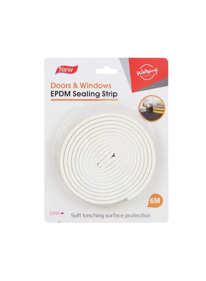 Doors and Windows EPDM Sealing Strip Weather Strip Self Adhesive Door Seal- 6M