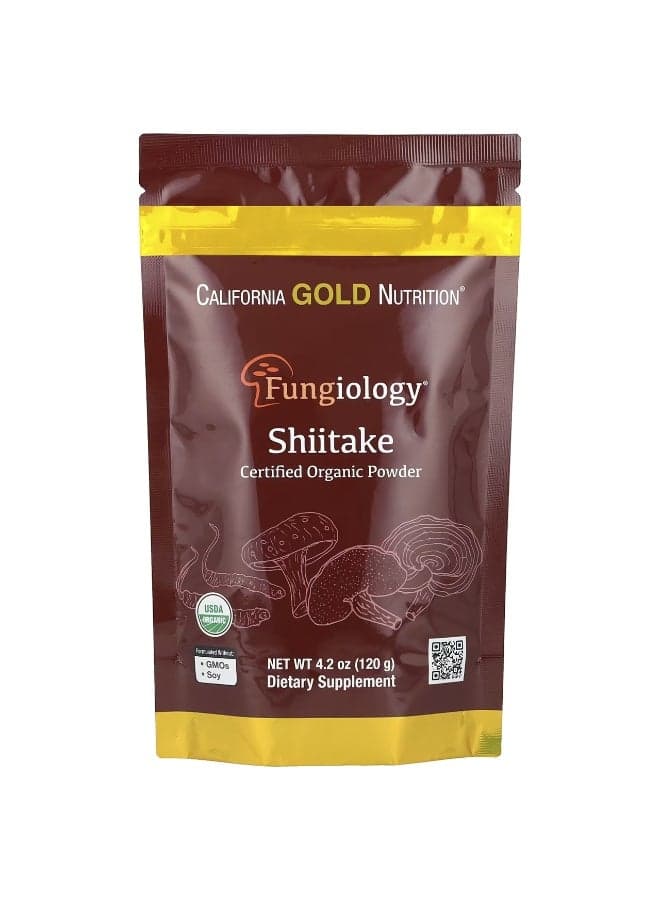 California Gold Nutrition, Fungiology®, Certified Organic Shiitake Powder, 4.2 oz (120 g)