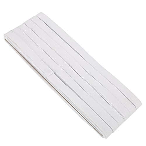 Shappy Elastic Band for Sewing Knit Elastic Band(3/8 Inch X 11 Yards,White)