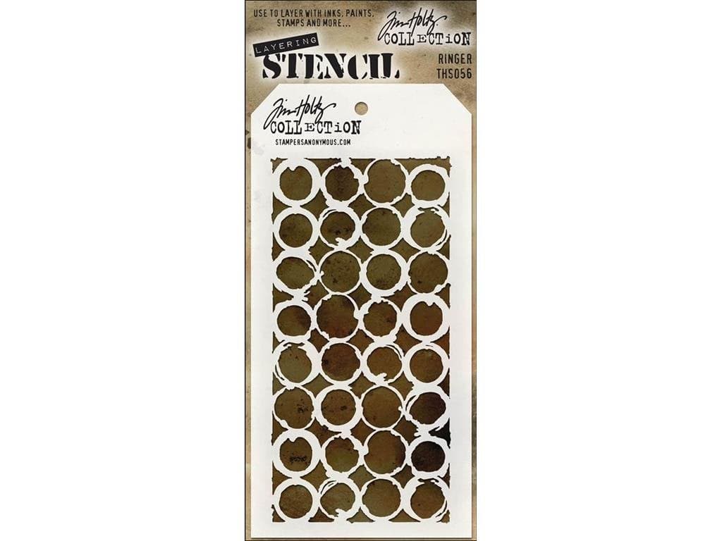 Stampers Anonymous SPATHS.56 Tim Holtz Ringer Layering Stencil