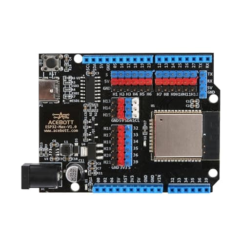 ESP32 Development Board Max V1.0 Compatible with Arduino, USB-C, Wi-Fi, Bluetooth, MicroPython Compatible, Single Board Computer Suitable for Building Mini PC/Smart Robot/Game Console (QA009)