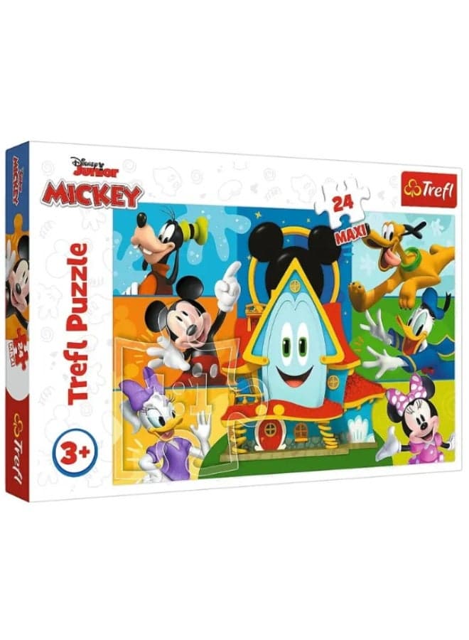 Trefl Maxi Mickey Mouse Funhouse 24 Piece Puzzle