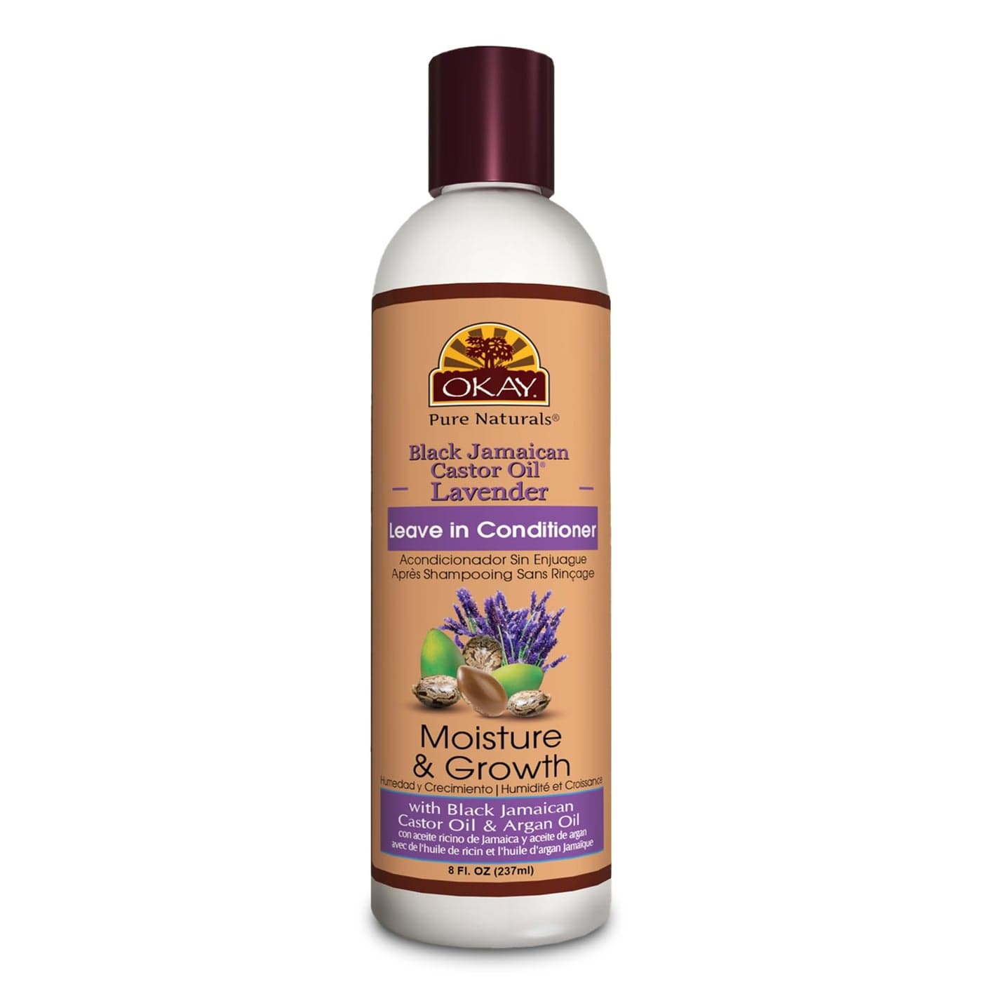OKAY Black Jamaican Castor Oil Leave In Conditioner Hair Moisturizer For Women And Men Natural Hair Product For Hair Growth Curly Hair Grease For Smooth Moisturized Hair 8 Oz