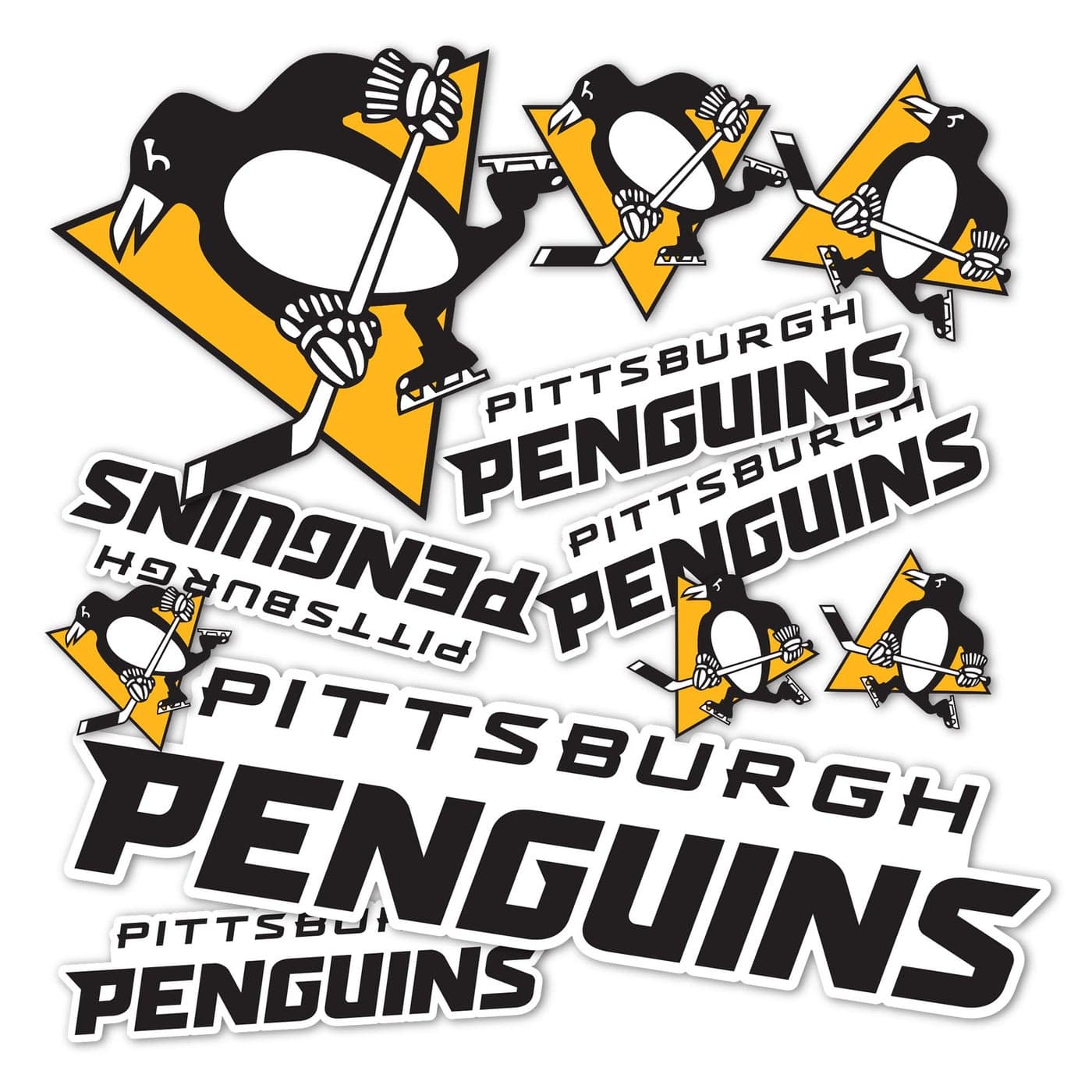 Desert Cactus Pittsburgh Penguins Sticker NHL Team National Hockey League Vinyl Decal Laptop Water Bottle Car Scrapbook Sheet Type 11