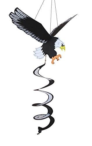 In the Breeze 4286 Eagle Twister Unique Outdoor Hanging Bird Decoration Spinner for Porches Patios Decks