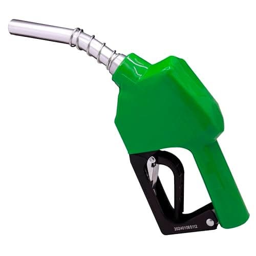 PANCYCW Green 3/4" NPT Automatic Fuel Nozzle Auto Shut Off Nozzle Gas Pump Nozzle Max Flow Rate 16 GPM With 3-Notch Hold Open Clip13/16"Spout Used for Gasoline Oil, Kerosene Biodiesel
