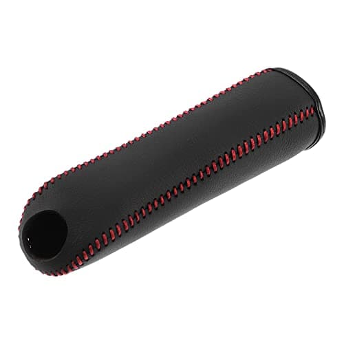X AUTOHAUX Car Handle Hand Brake Sleeve for Subaru Forester 20092017 Handbrake Cover for Subaru Impreza Outback Legacy 20082017 Protector Interior Trim Decoration Black Red Faux Leather
