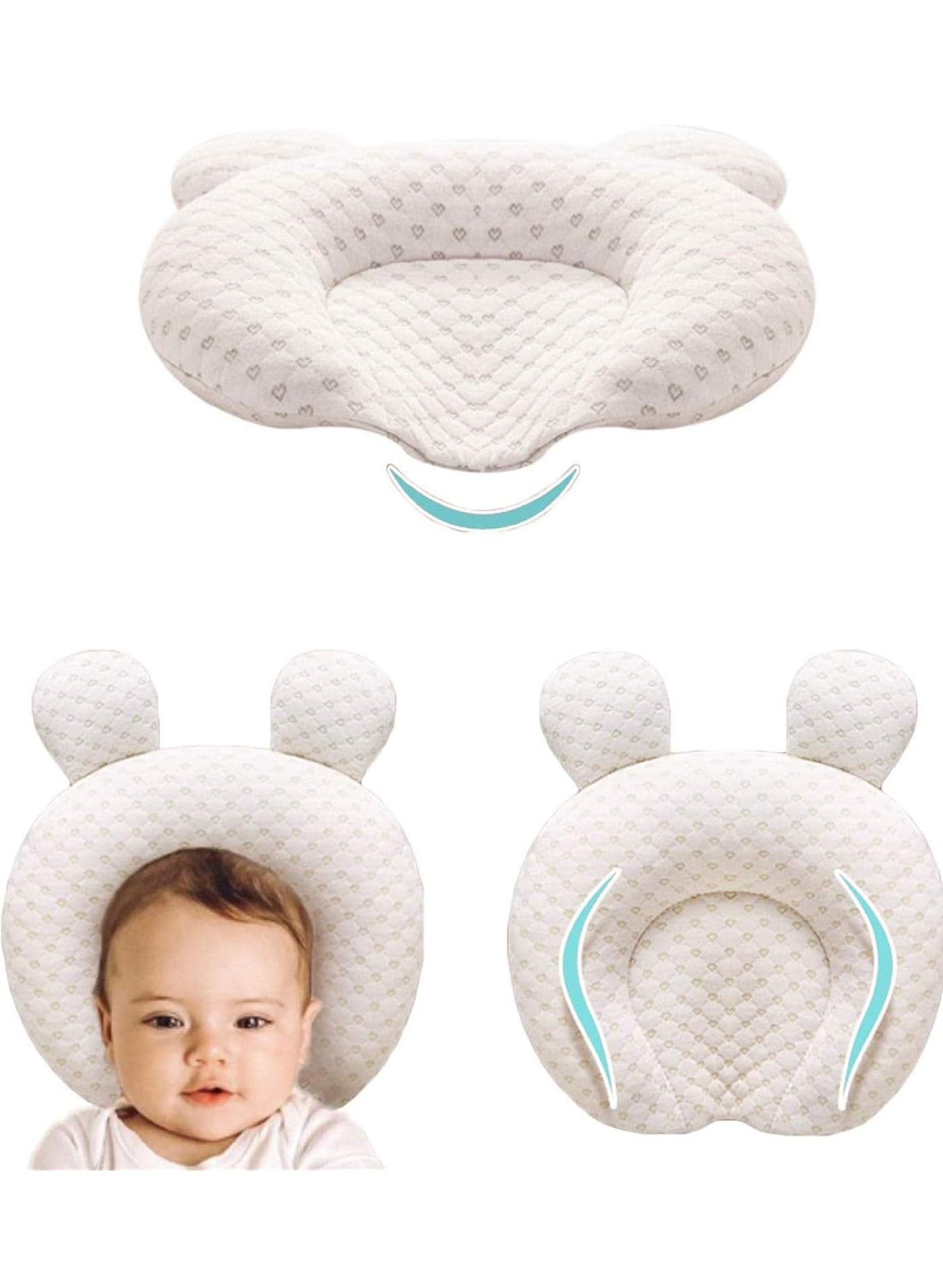 Infant Support Head Pillows Soft Baby Nursery Pillow, 0 - 12 M