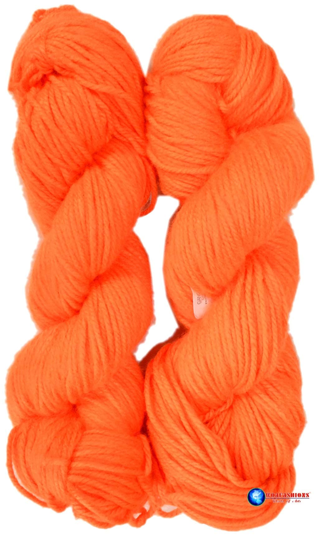 Ganga Motu Thick Chunky Wool Hand Knitting Yarn (Tiger Orange) (Hanks-300gms)