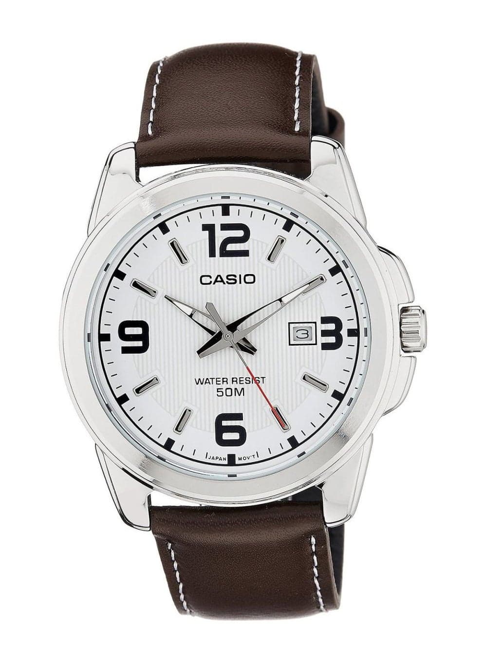 Men Leather Analog Wrist Watch MTP-1314L-7AVDF