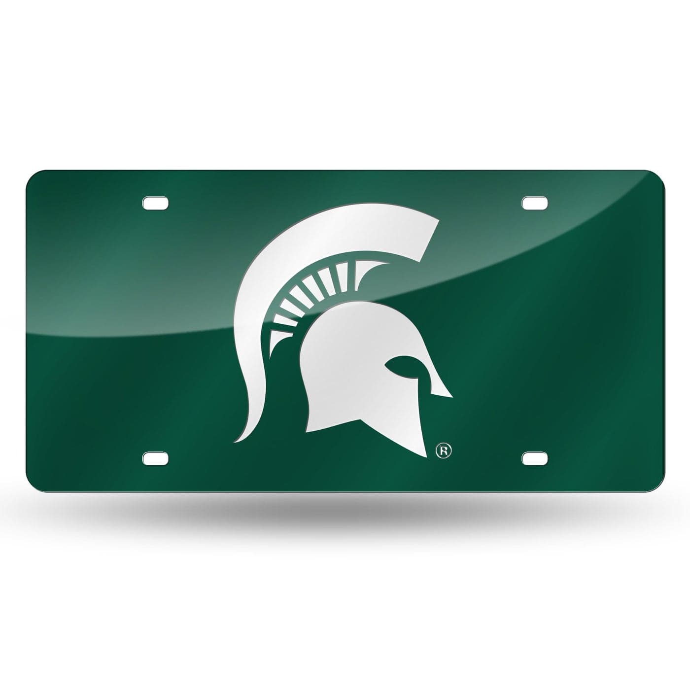 Rico Industries NCAA Michigan State Spartans Laser Inlaid Metal License Plate TagGreen6 x 12