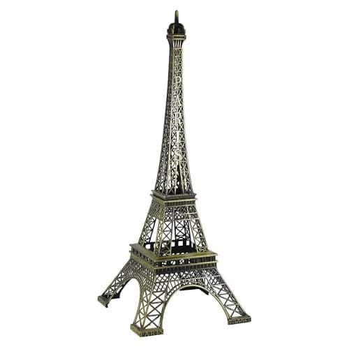 THE QUIRKY HOME Big Size Metal Eiffel Tower Miniature, Paris Souvenir, Model, Replica, Monuments, Decorative Showpiece, Antique Finish, Decorative for Home (38 Cm/15 Inch, Gold)