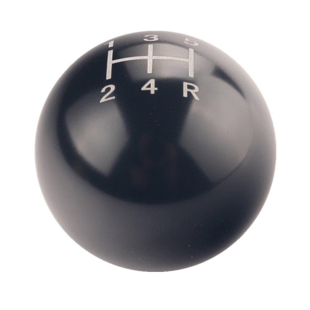 DEWHEL JDM Round Ball Billet Weighted FiveSpeed 5 Speed MT Manual Gear Stick Shifter Shift Knob M10 x 15 Screw On for Honda Acura Black