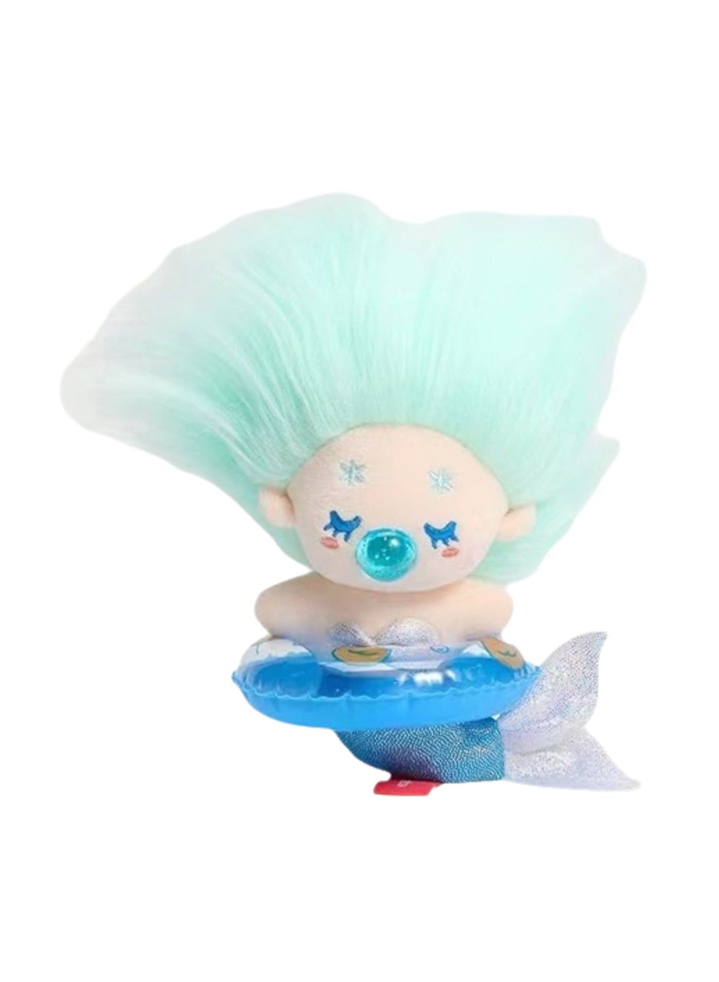 Diy Hairstyle Mermaid Plush Doll, Cute Plush Doll, Creative Gift For Friends (Blue-Haired Mermaid-Swimming Ring Doll)