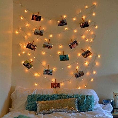 Lilone 100 Led USB Copper Lights with 30 Hearts Photo Clips