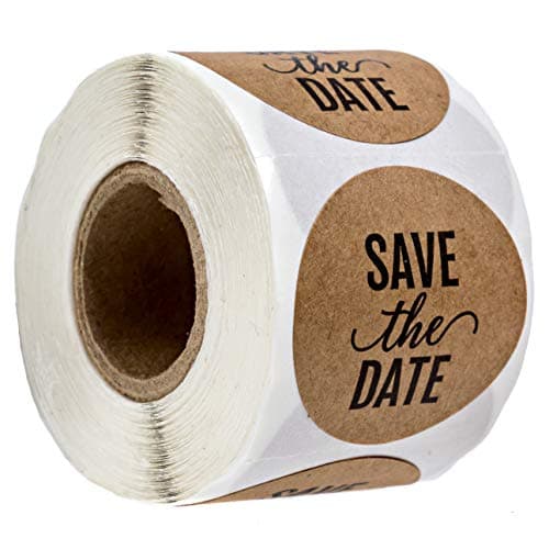Save The Date Stickers / 250 Labels Per Roll / 1.5" Save The Date Wedding Seals