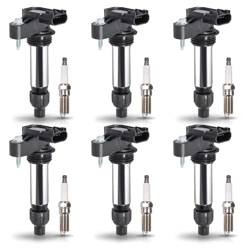 ENA Pack 6 Ignition Coil with 6 Iridium Spark Plug 36 V6 2010 2012 2013 2014 2015 2016 Compatible with Buick Chevy Cadillac Malibu Allure Enclave ATS CTS SRX STS Camaro Impala Terrain for UF569