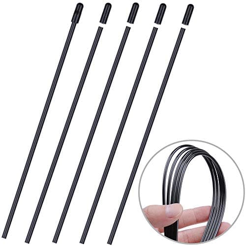 HobbyPark Universal Soft Plastic Antenna Tube with Cap Black for RC Car FPV Drone Quadcopter Boats Airplane 24G Receiver RX 5Pack Black