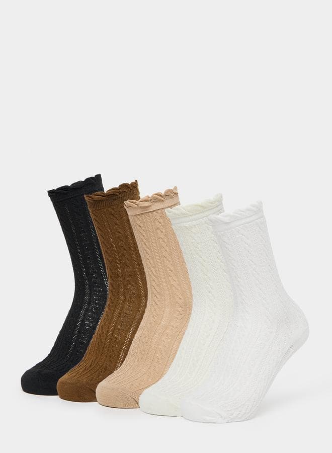 Pack of 5 - Textured Socks