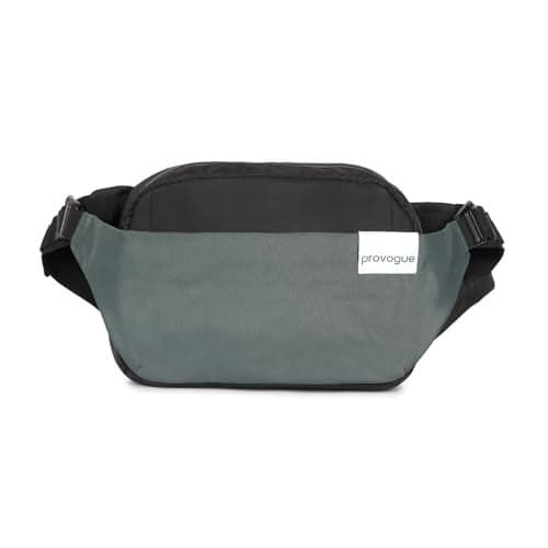 Provogue Rover Waist Bag for Men & Women, Crossbody Waist Pouch with Zippered Compartments & Adjustable Strap,Multipurpose Fanny Pack for Travel & Outdoor Activities Chest Bag, Midnight Black