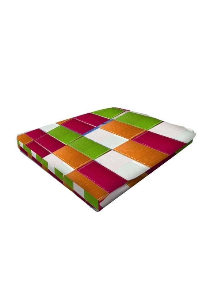 Orchard Luxury Bed Sheet 150 x 230 Cm Pillowcase 52 x 73 + 12 Cm 144 Tc Multicolor Rainbow Checkered Polycotton Set of 2