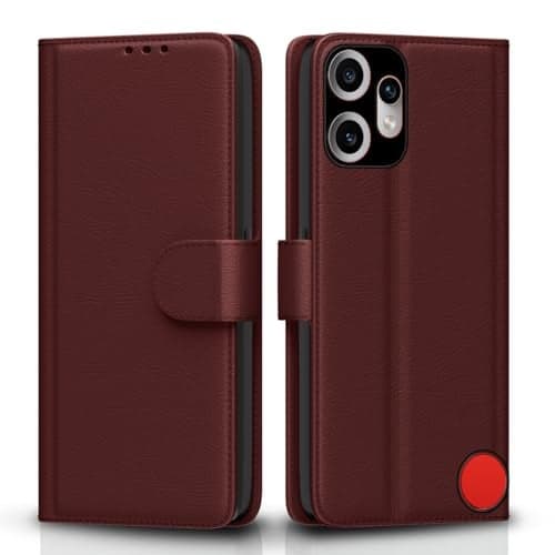 Pikkme Flip Cover for CMF by Nothing Phone 2 Pro 5G Leather Finish | Inside TPU with Card Pockets | Wallet Stand and Shock Proof | Complete Protection Flip Case(Brown)