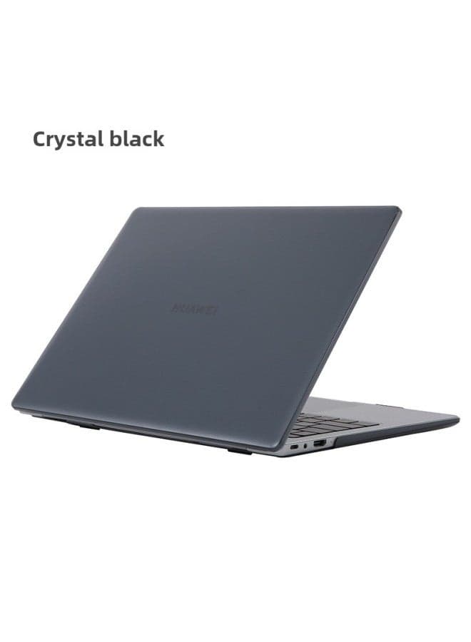 Applicable To Huawei Honor Laptop MateBookD14 XPor Frosted Magicbook Protective Case-Color:Crystal Black-Applicable Model:Huawei MateBook 14 2024