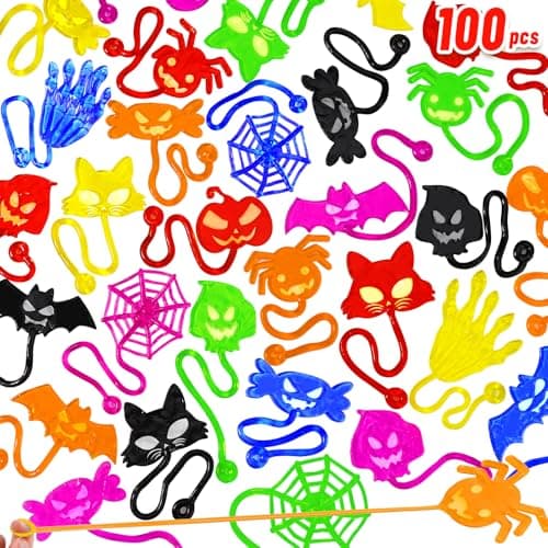 Gushu 100PCS Halloween Sticky Hands for Adult Parties Funny Stretchy Slap Wall Hands Gag Novelty Gift