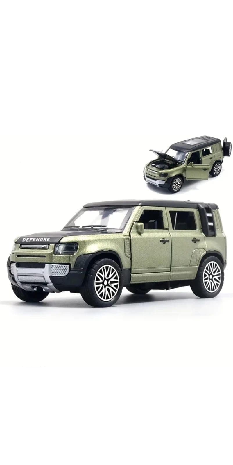 SHASHIKIRAN® Range Rover Defender Toy Car – Metal Body, 1:36 Die‑Cast, Pull‑Back Action, Openable Doors, Bonnet & Boot – No Battery Required, Kids Gift & Collectible Model (Multi Color)