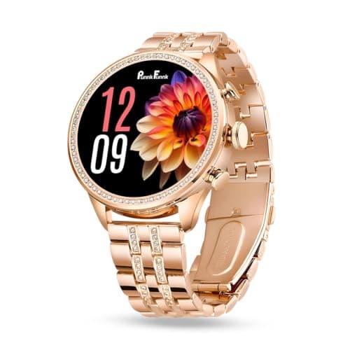 PunnkFunnk GEN 9 Smart Watch Specially Made for Girls & Women with Multi Features and Watch Faces, Music Smartwatch (Golden Strap, 1.30 Inch AMOLED Sunlight Proof Display)
