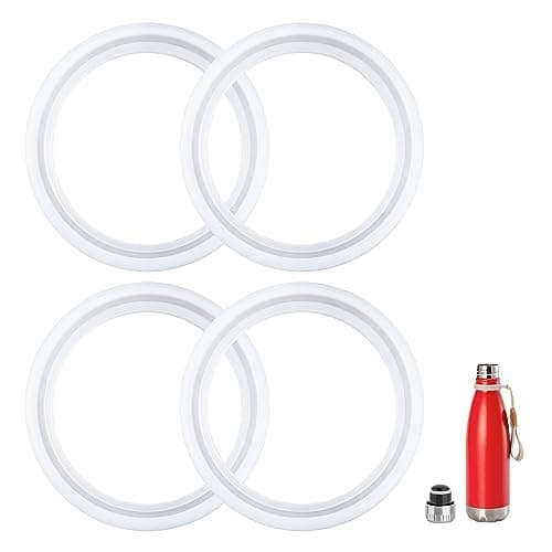 Prurex 4-Pack Replacement Gasket: Silicone Sealing Rings for Swell, Mollcity, Mira and Iron °Flask Retro 9/12/17 OZ Cola-Shape Water Bottle Lids