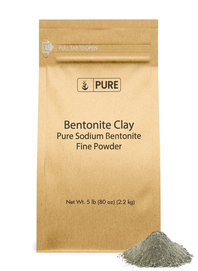 Bentonite Clay (5 lb) Fine Powder, Pure Sodium Bentonite, For Face Masks & More