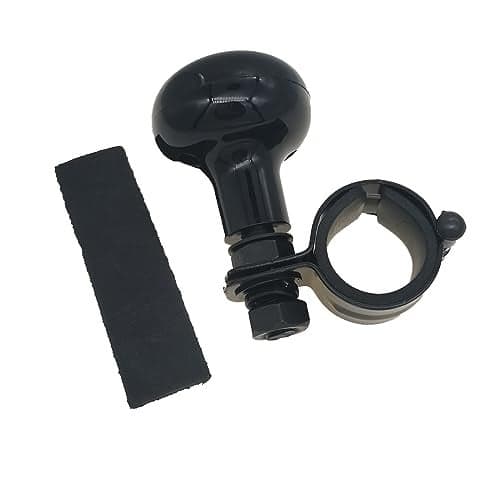 Steering wheel booster suicide knob steering wheel knob steering wheel spinner knob Universal steering wheel knob assist Steering wheel spinners come with thin and thick rubber ringsBlack 1pack