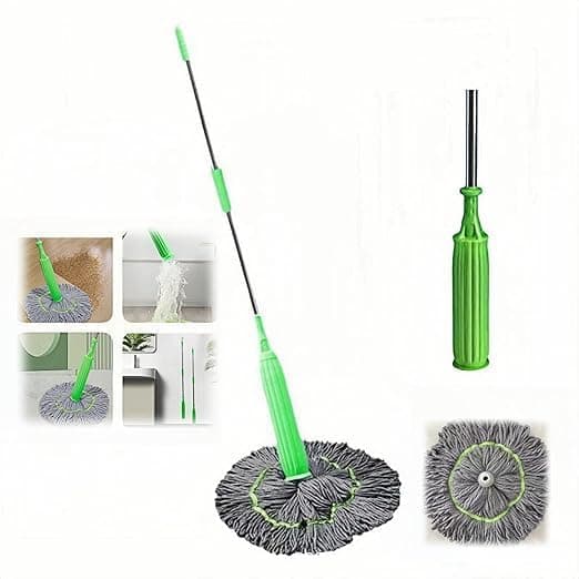 KACHKIT 2 in 1 Dehydrated Floor Cleaning Mop SelfWringing 360 Rotatable Adjustable Microfiber Multicolour Wet Dry for BathroomOfficeHomeOutdoor