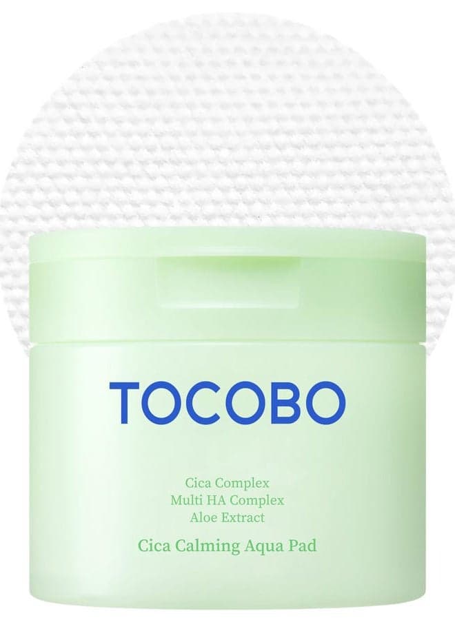 CICA Calming Aqua Toner Pad – Korean Vegan Dual-Sided Toner Pads with Fermented CICA, Aloe & Multi-Hyaluronic Acid – 3-Second Soothing and Cooling Care for Sensitive, Heated Skin, 60 Pads