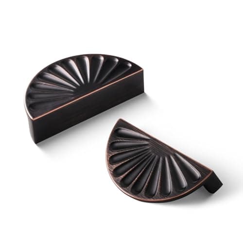 Yagman 10 Pack Oil Rubbed Bronze Cabinet Pulls 3 Inch Hole Center Cup Drawer Pull Dresser Sunflower Handles Bathroom Kitchen Cupboard Hardware Furniture Wardrobe Door Handle Zinc Alloy