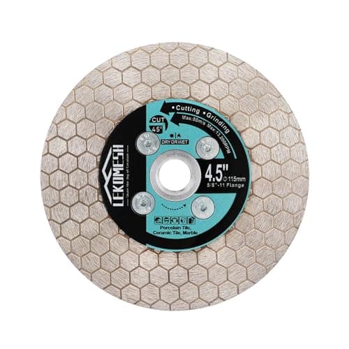 LEKOMESH Diamond Blade for Angle Grinder 45 Inch 115mm Tile Cutting Disc Tile Grinder Blade DoubleSided Diamond Cutting Wheel for Porcelain Ceramic Marble Granite 5811 Thread