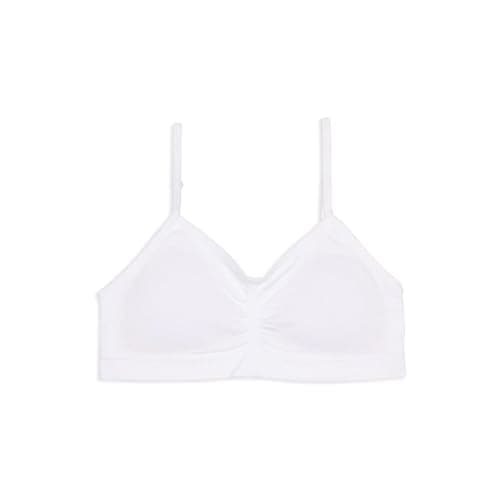 MaidenformGirlsSeamless Ruched Crop BraWhiteSmall