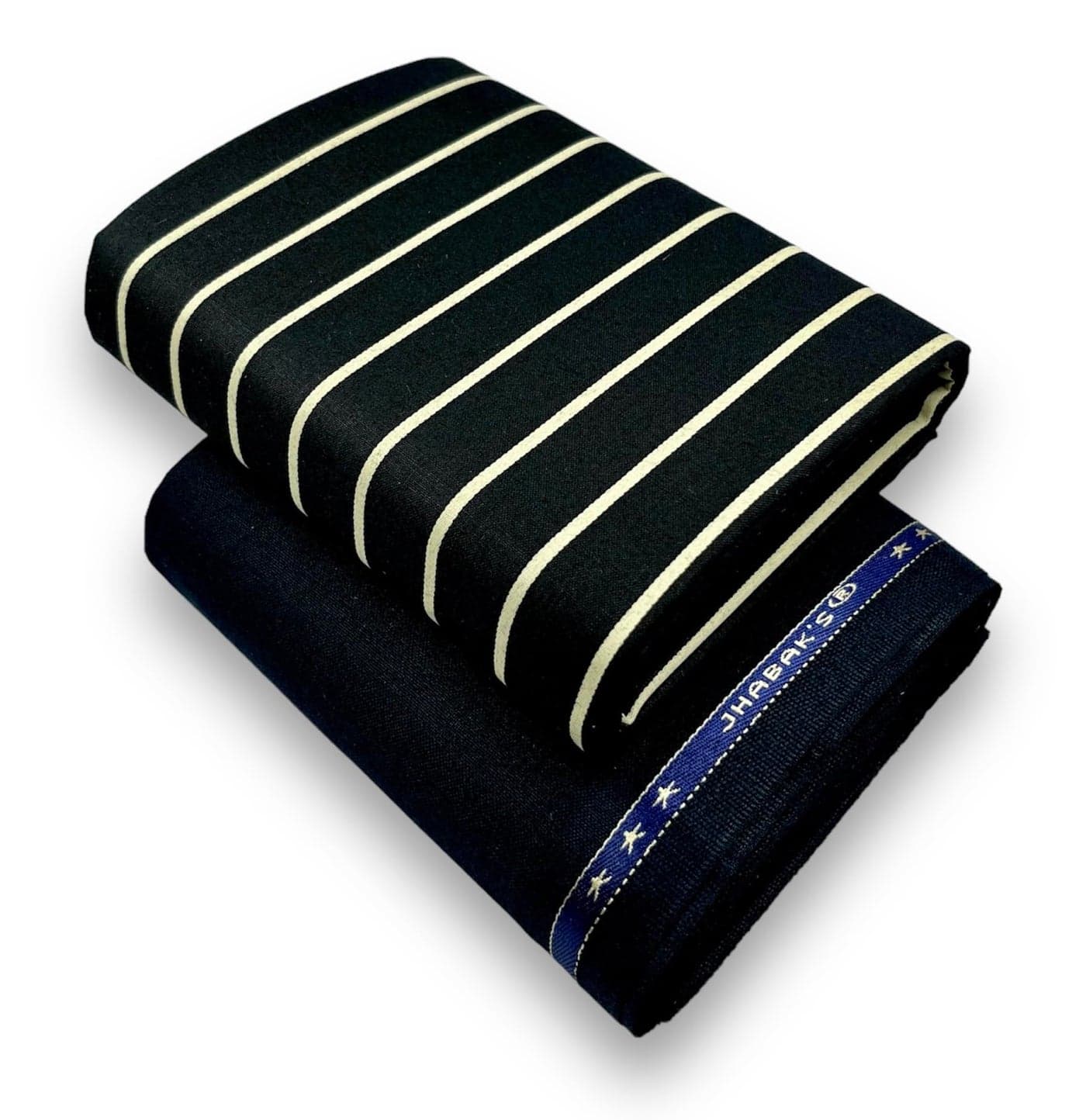 JHABAK'S Unstitched Premium Strip Cotton Blend Shirt & Trouser Fabric - 2.35 m Shirt Cloth - 1.30 m Pant Piece