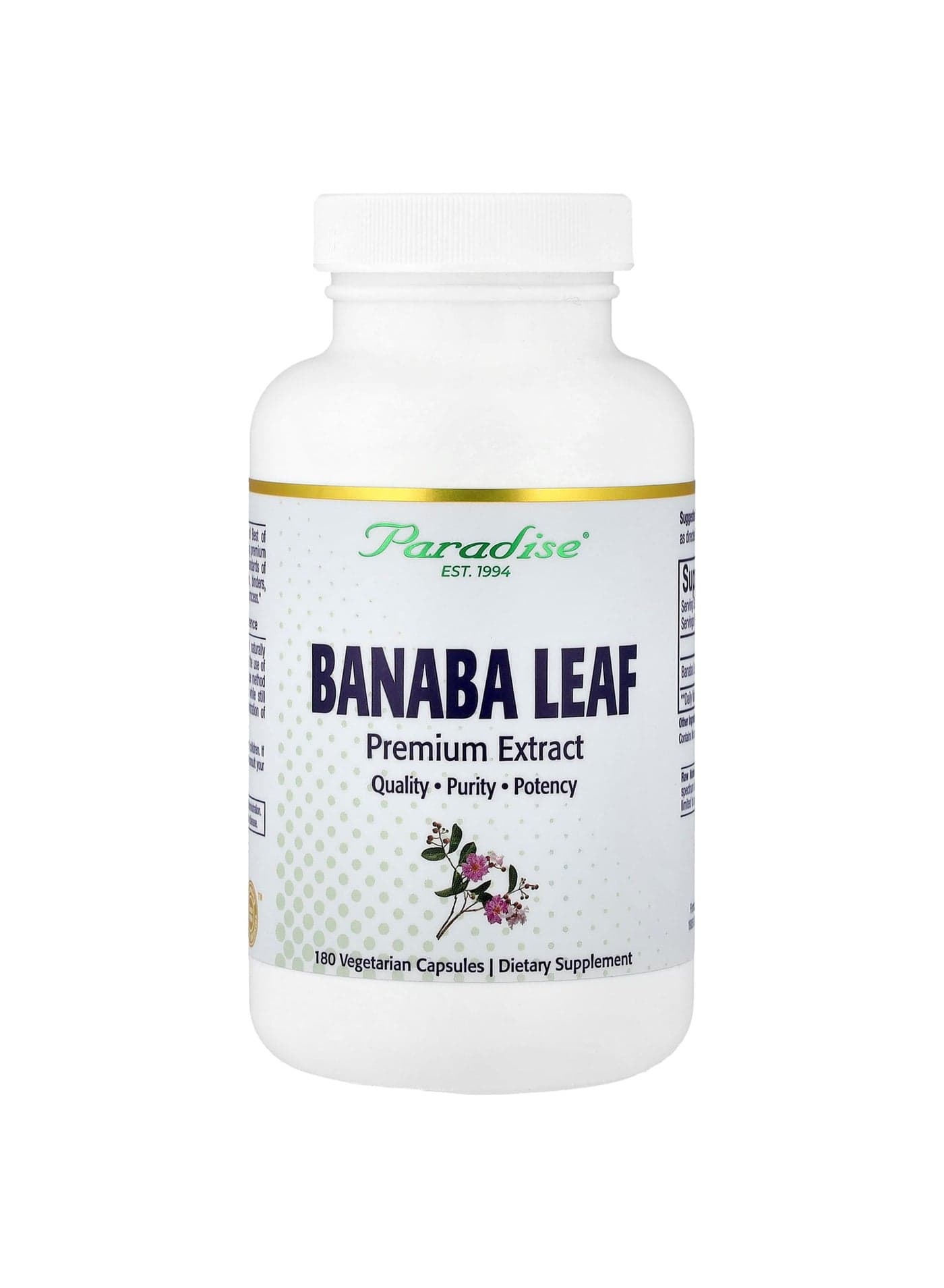 Banaba Leaf Extract, 180 Vegetarian Capsules (250 mg per Capsule)