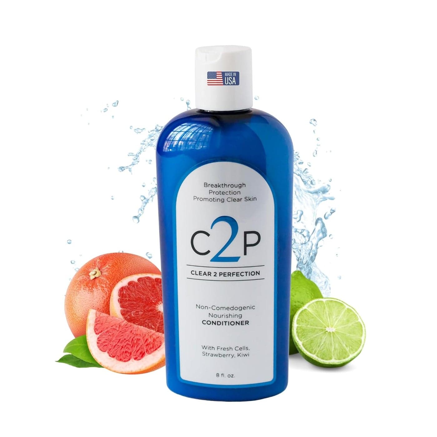 NonComedogenic Conditioner by Clear 2 Perfection SulfateFree ParabenFree Ideal for AcneProne Skin Bacne Esthetician Formulated Promotes Clear Skin Healthy Hair