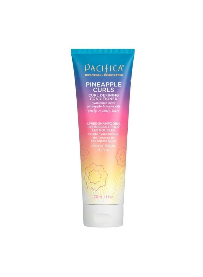Beauty, Pineapple Curls Defining Natural Conditioner, For Curly, Coily and Textured Hair Types, Pineapple Scent, Sulfate Free and Silicone Free, 100% Vegan and Cruelty Free